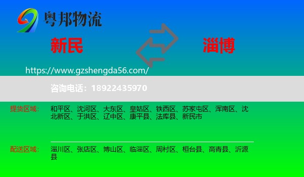 新民市到淄博物流