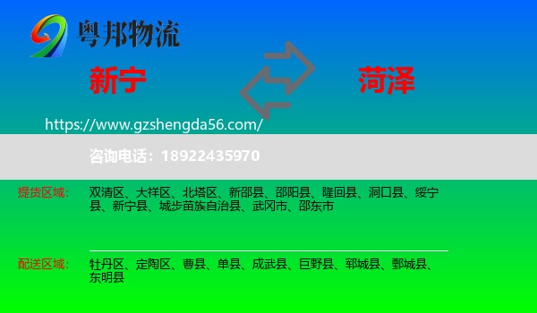 新宁县到菏泽物流