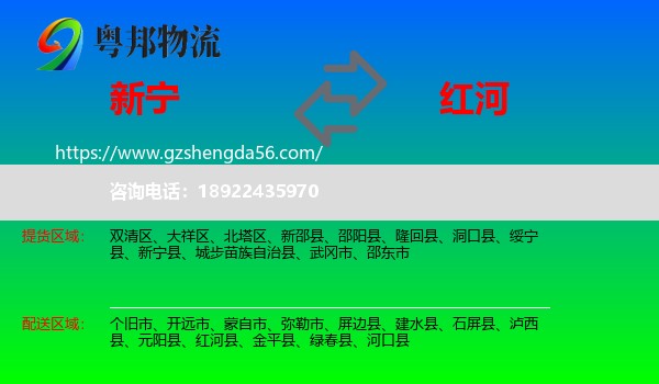新宁县到红河物流