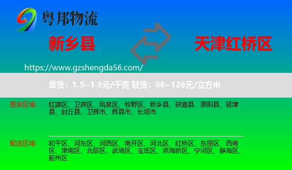 新乡县到红桥区物流专线