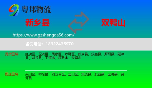 新乡县到双鸭山物流专线