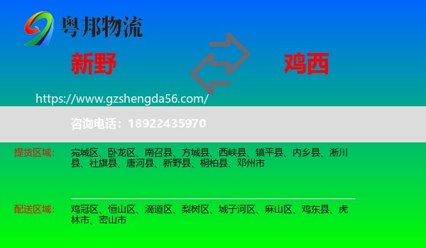 新野县到鸡西物流