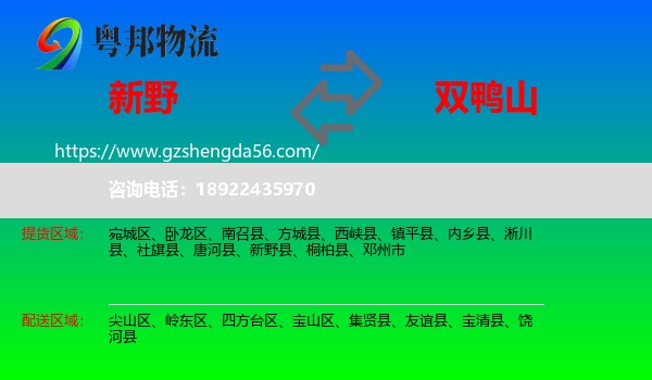 新野县到双鸭山物流