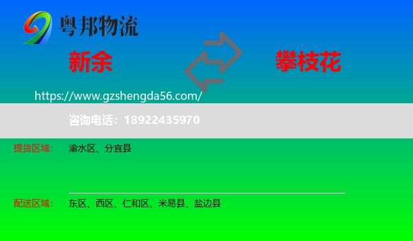 新余到攀枝花物流专线