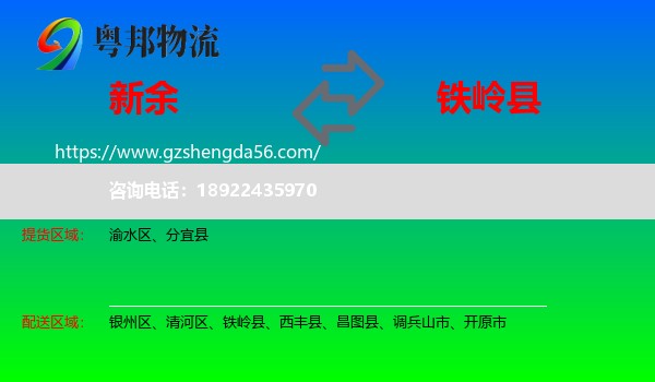 新余到铁岭县物流专线