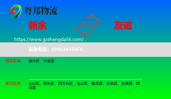 新余到友谊县物流专线