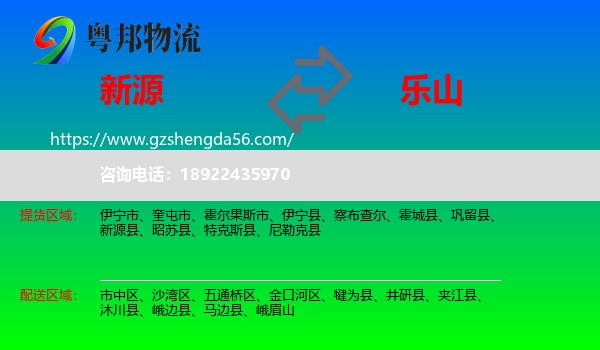 新源县到乐山物流专线