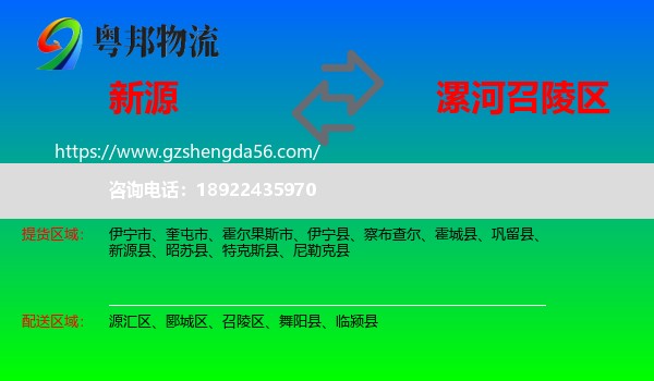 新源县到召陵区物流专线