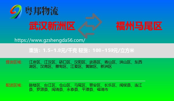 新洲区到马尾区物流专线