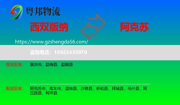 西双版纳到阿克苏物流专线