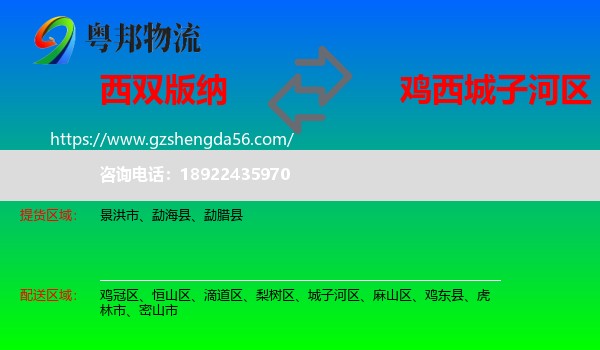 西双版纳到城子河区物流专线