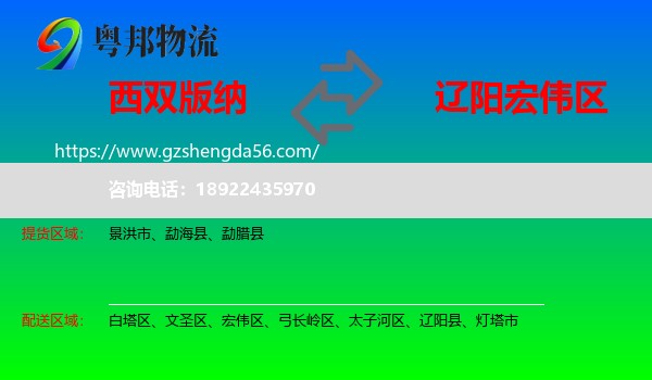 西双版纳到宏伟区物流专线