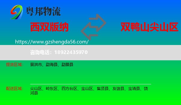 西双版纳到尖山区物流专线