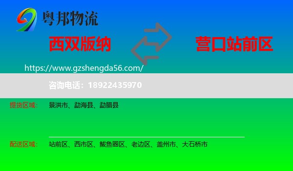 西双版纳到站前区物流专线