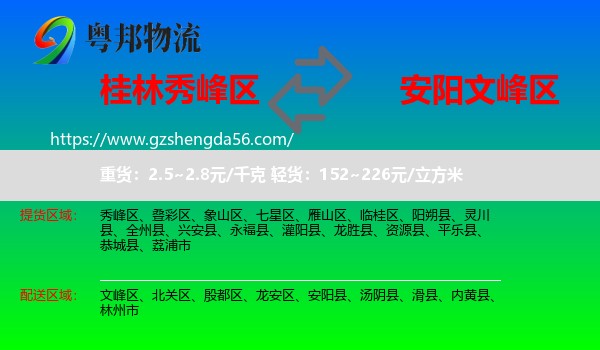 秀峰区到文峰区物流专线
