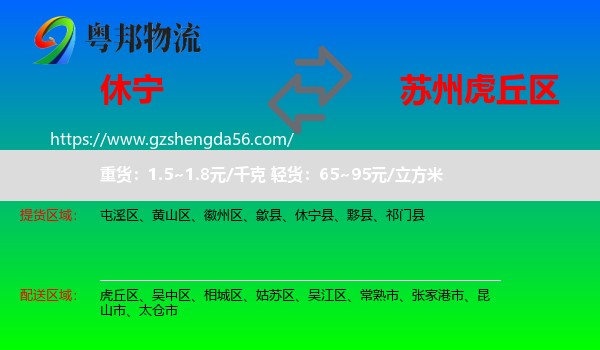 休宁县到虎丘区物流专线