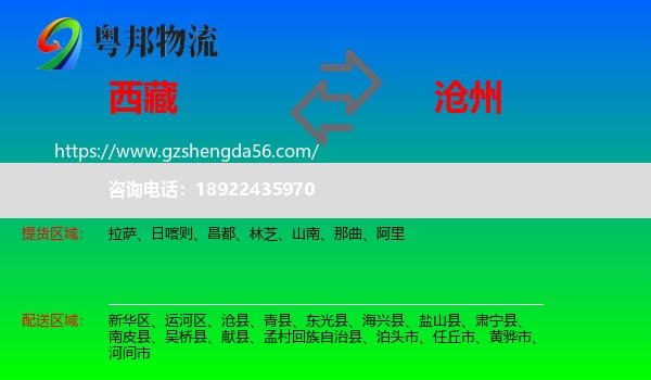 西藏到沧州物流
