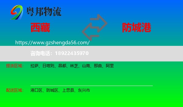 西藏到防城港物流