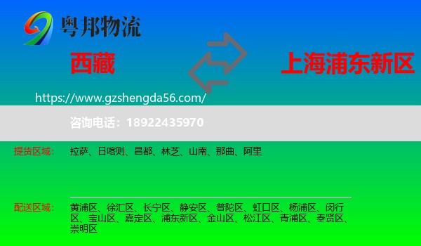 西藏到浦东新区物流