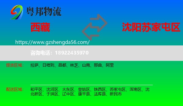 西藏到苏家屯区物流专线