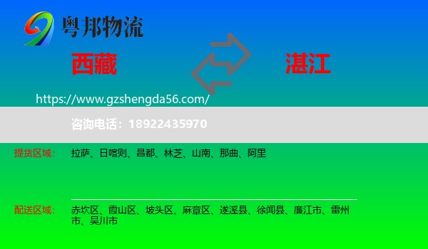 西藏到湛江物流
