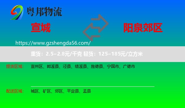 宣城到郊区物流专线