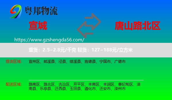 宣城到路北区物流专线
