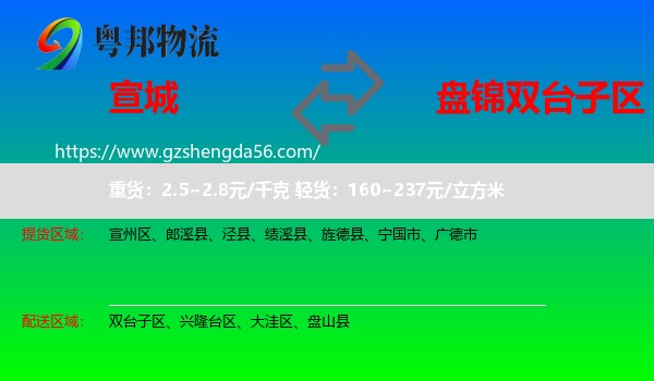 宣城到双台子区物流专线
