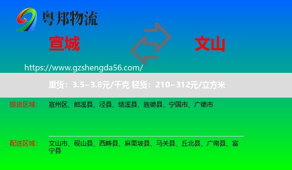 宣城到文山物流