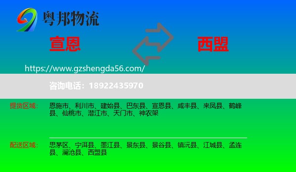 宣恩县到西盟县物流专线