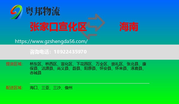 宣化区到海南物流