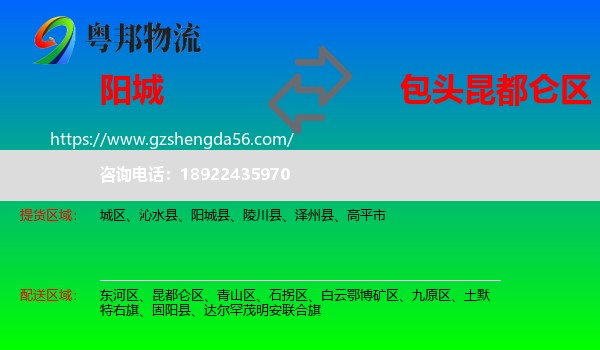 阳城县到昆都仑区物流专线