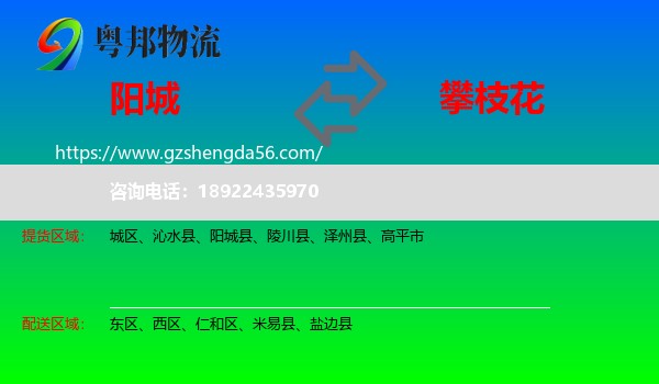 阳城县到攀枝花物流专线