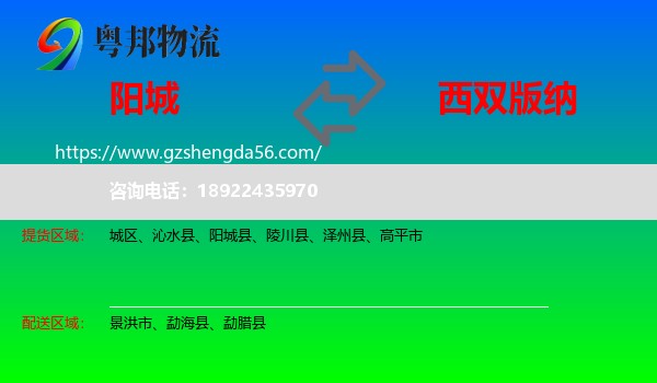 阳城县到西双版纳物流专线
