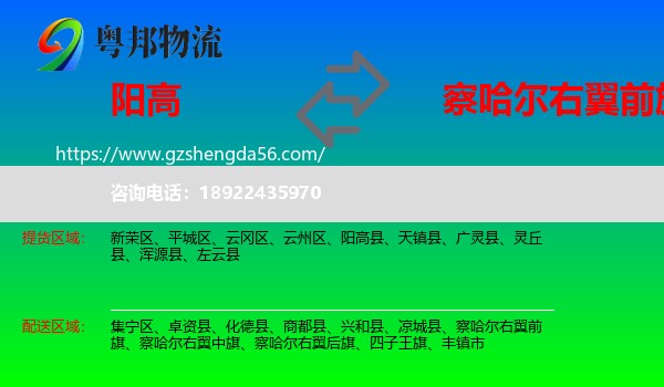 阳高县到察哈尔右翼前旗物流专线