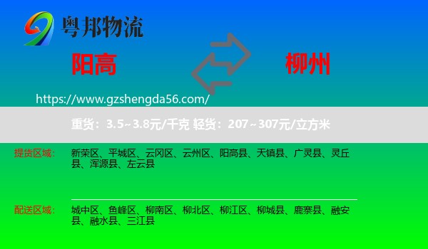 阳高县到柳州物流专线