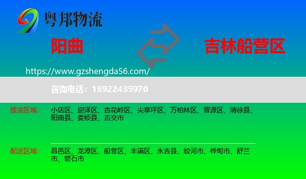 阳曲县到船营区物流专线