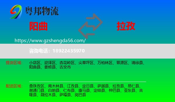 阳曲县到拉孜县物流专线