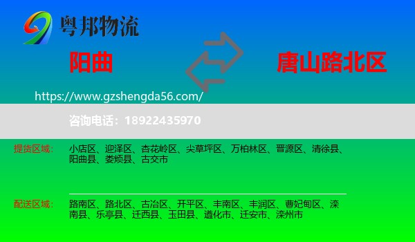阳曲县到路北区物流专线
