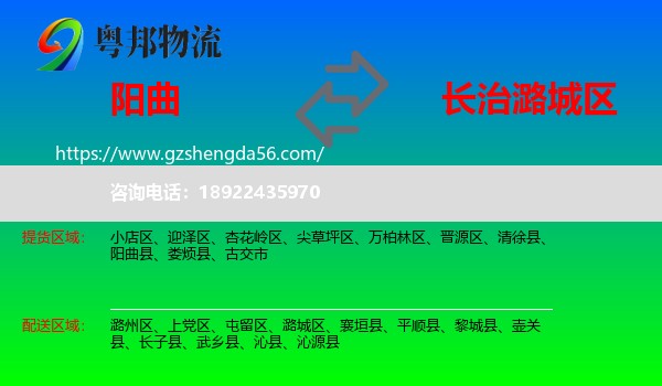 阳曲县到潞城区物流专线