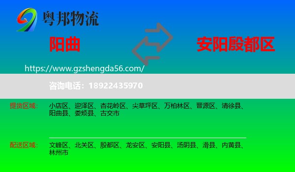 阳曲县到殷都区物流专线