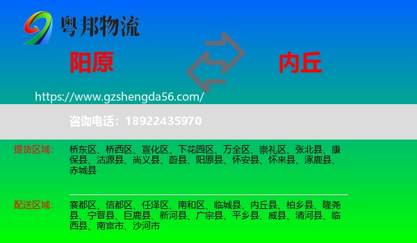 阳原县到内丘县物流专线