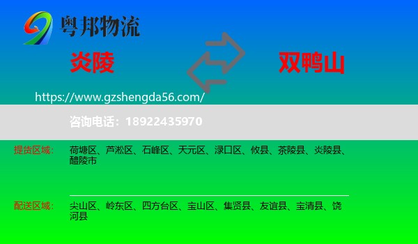 炎陵县到双鸭山物流专线