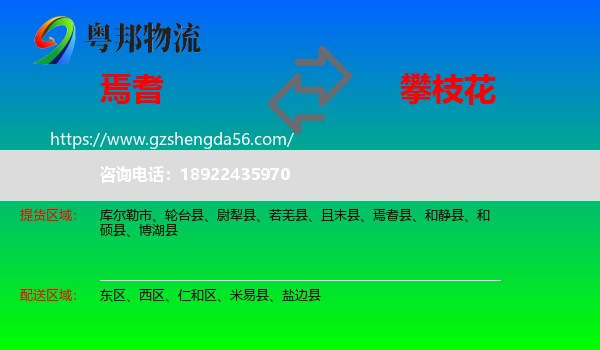 焉耆县到攀枝花物流专线