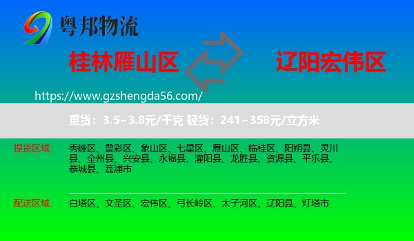 雁山区到宏伟区物流专线