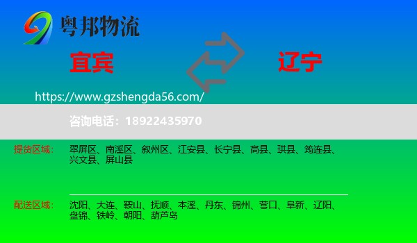 宜宾到辽宁物流