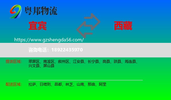 宜宾到西藏物流
