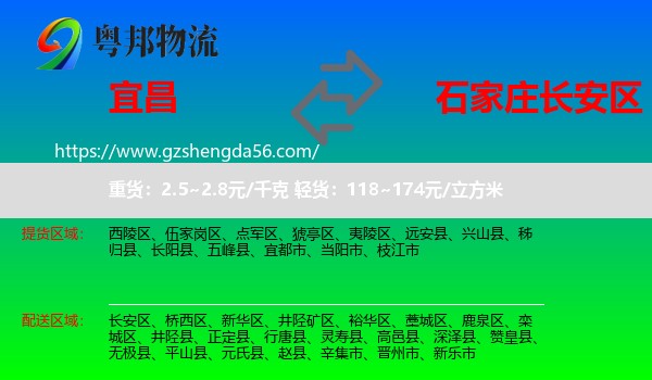 宜昌到长安区物流专线