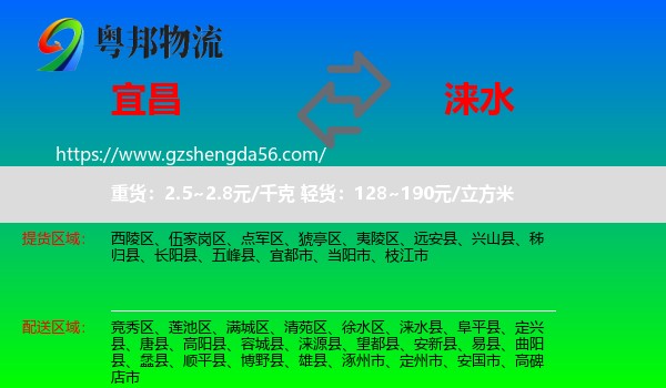 宜昌到涞水县物流专线