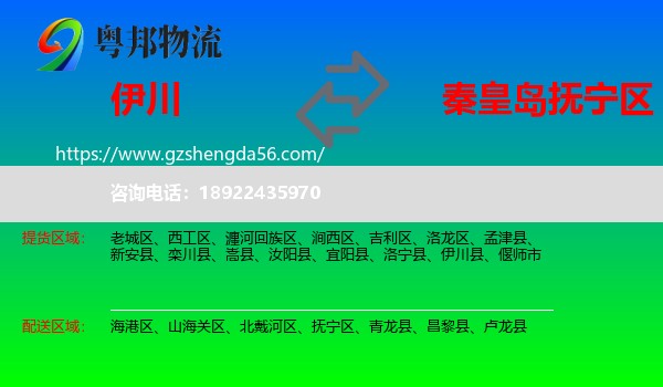 伊川县到抚宁区物流专线